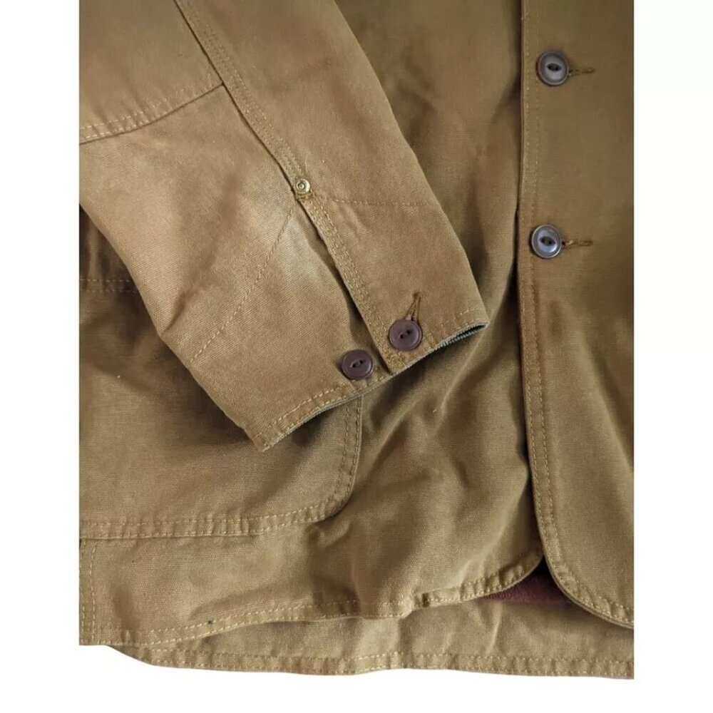 The Territory Ahead 3 Button Blazer Barn Jacket Mens Tan Aztec Lining Cotton XL - Picture 7 of 7